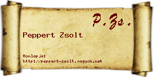 Peppert Zsolt névjegykártya